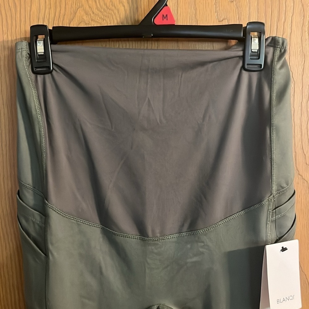 Blanqi‎ Olive Green Maternity Pocket Leggings NWT Medium - Picture 5 of 13